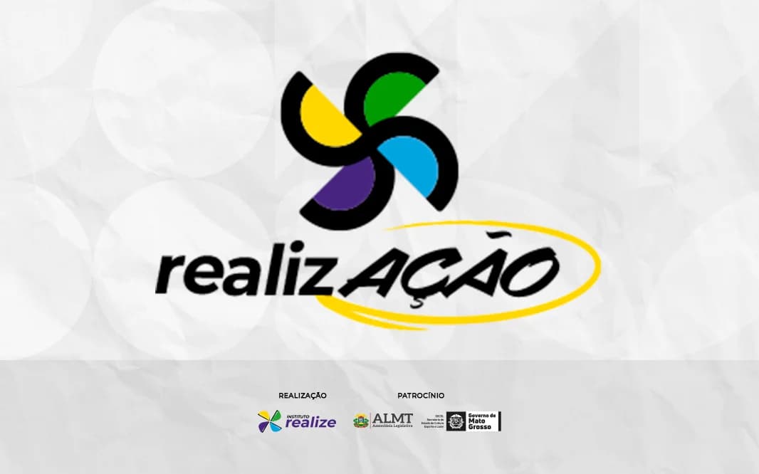 Imagem com a logo do projeto 4º Realização Cuiabá e parceiros institucionais